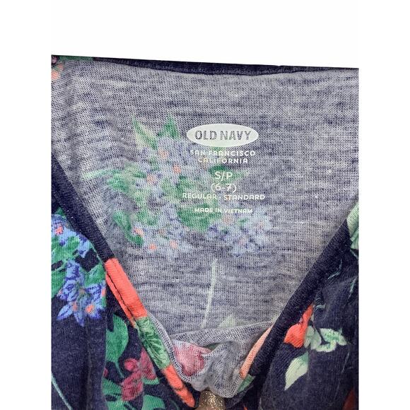 Old Navy Blue Floral Print Tank Top Small 6-7 - Picture 4 of 5